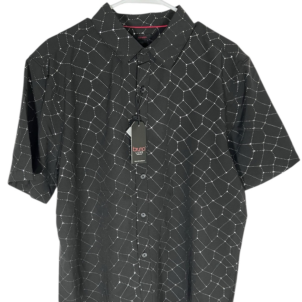 Bruno Luxe Geometric Patterned Men’s Shirt Size L